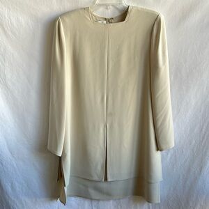 Ildi Marshall vintage beige business tunic, size 12